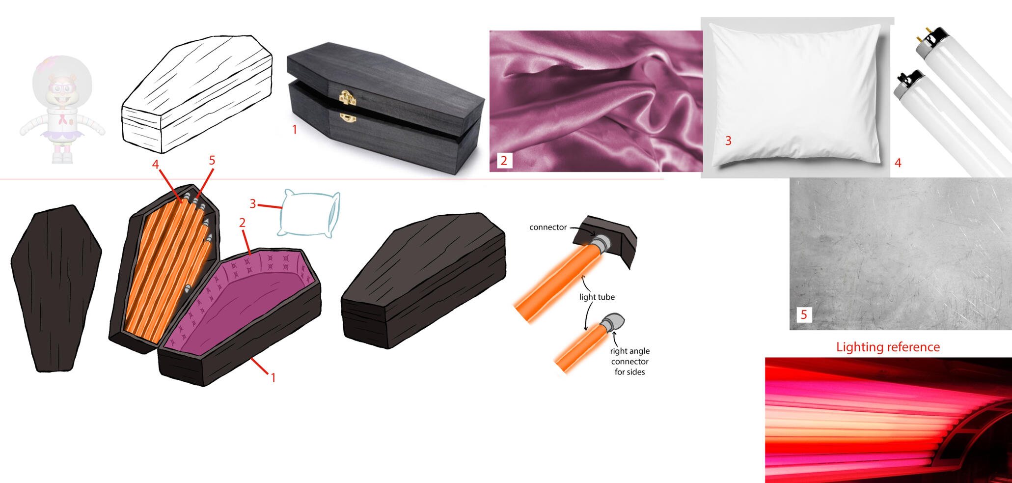 Tanning coffin