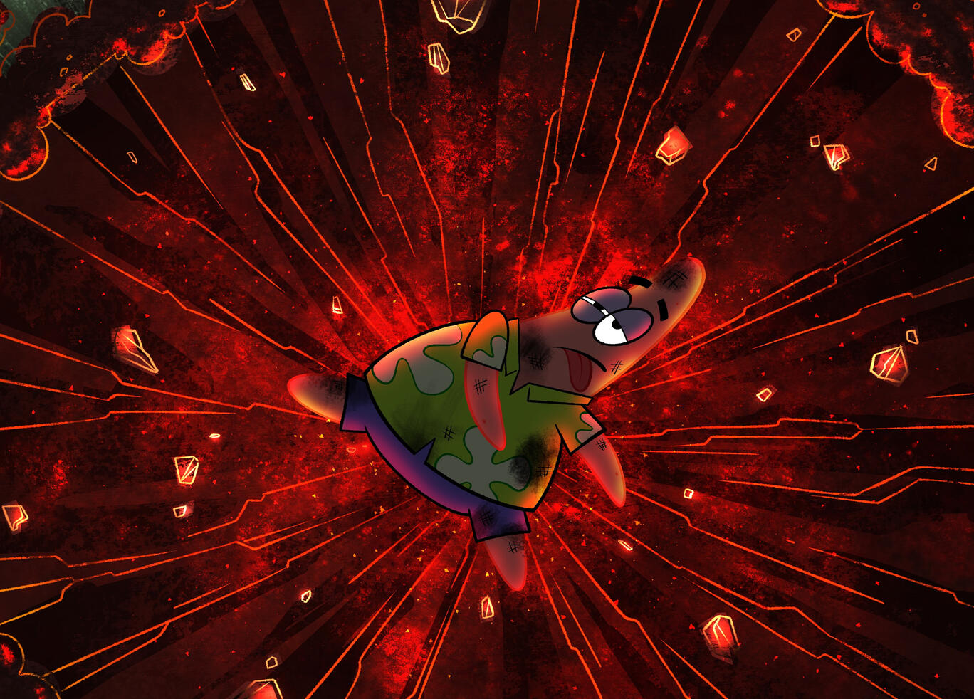 Patrick Burned Up